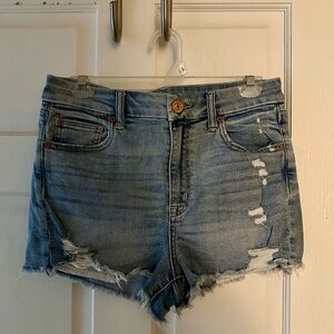 American Eagle Outfitters Distressed Blue Jean Shorts